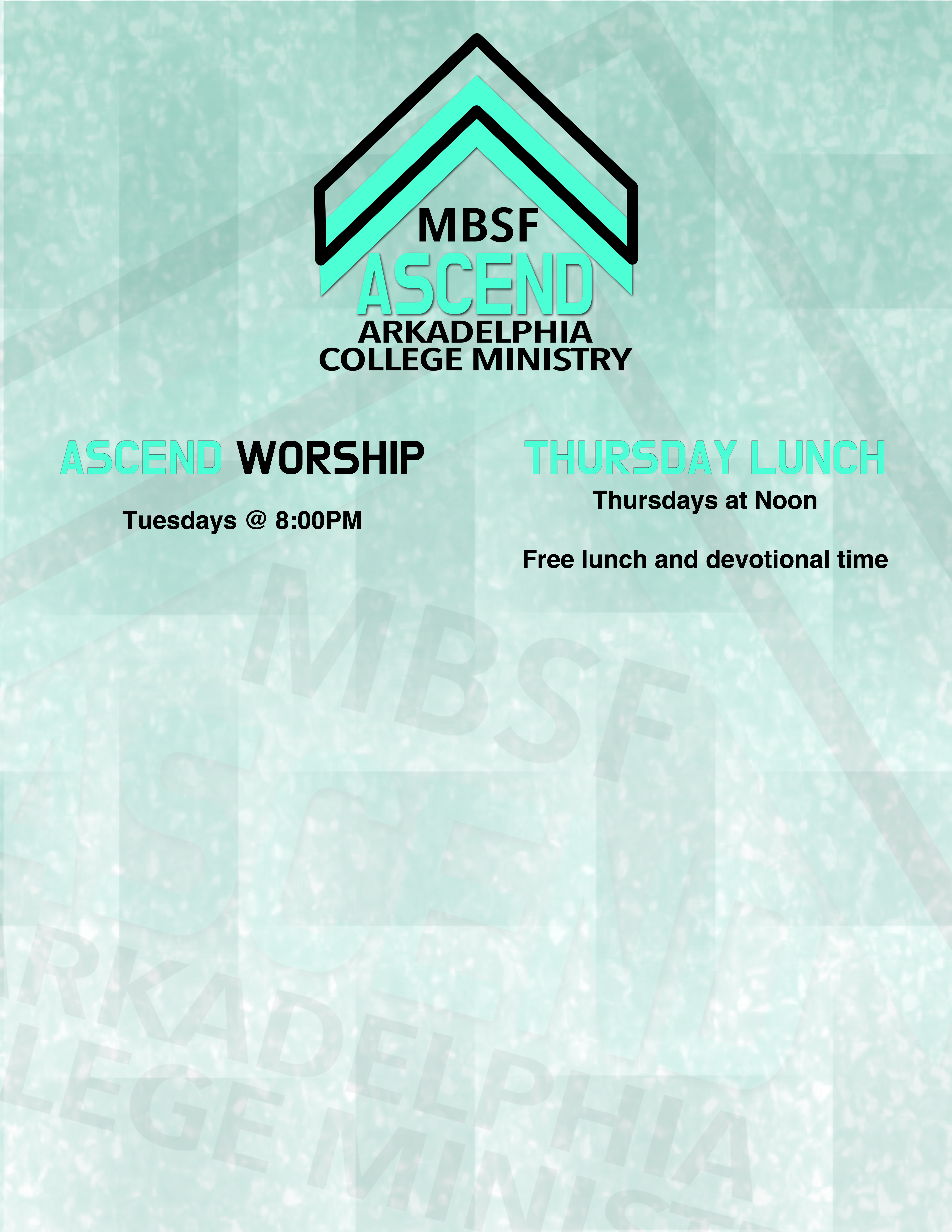Weekly Schedule for MBSF